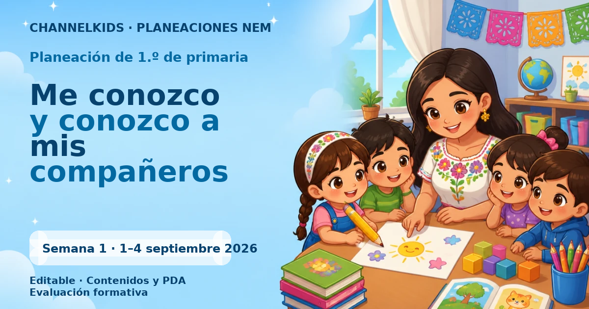 Planeación de primer grado semana 1: Me conozco y conozco a mis compañeros