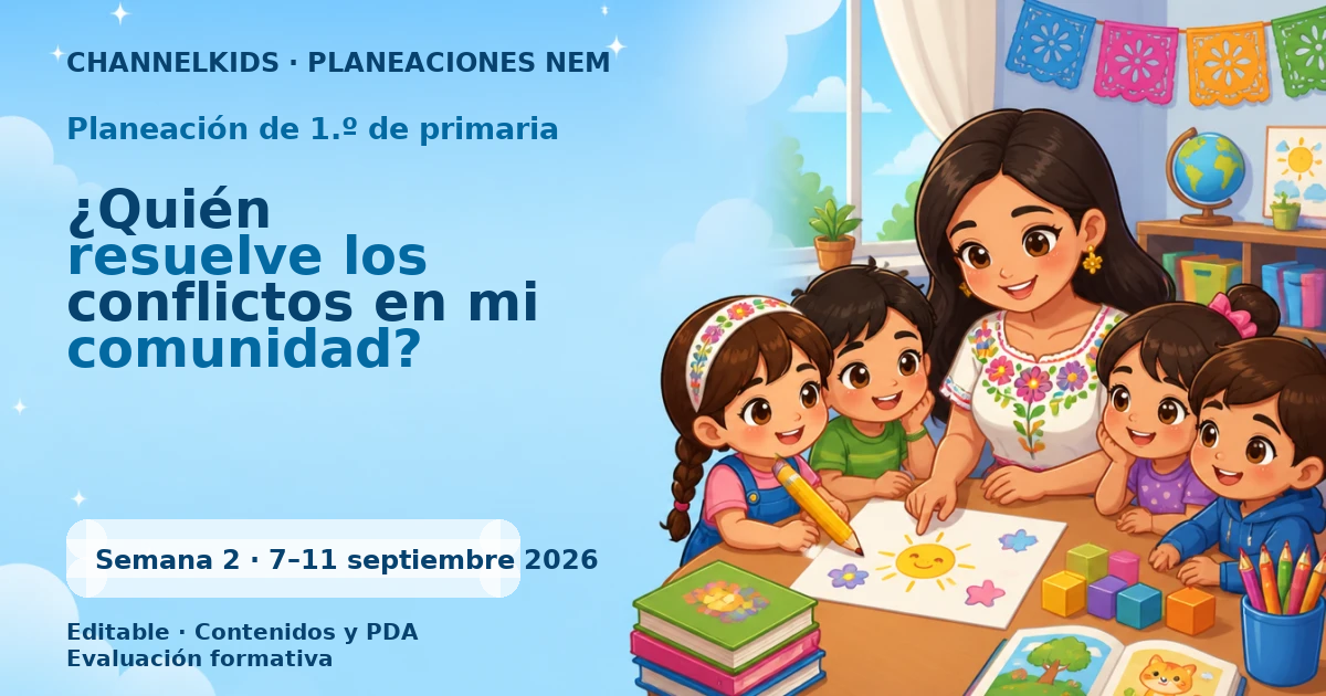 Planeación de primer grado semana 2: ¿Quién resuelve los conflictos en mi comunidad?