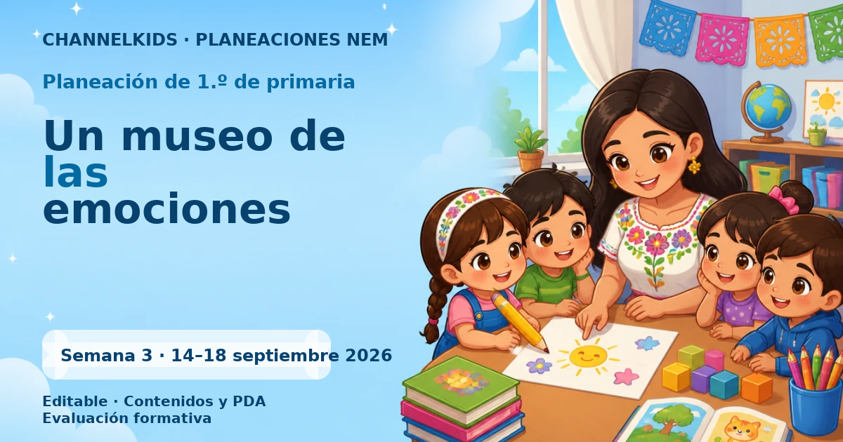 Planeación de primer grado semana 3: Un museo de las emociones
