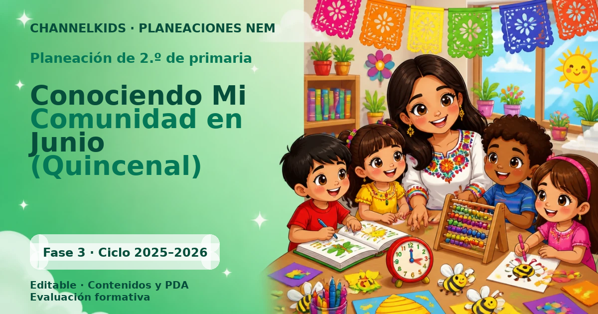 Planeación de segundo grado: Conociendo Mi Comunidad en Junio (Quincenal)
